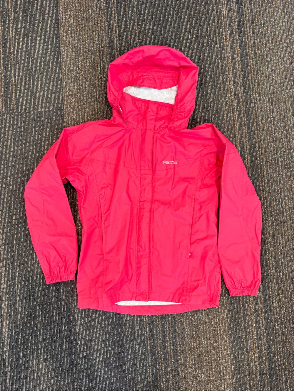 Marmot Kid's Precip Eco Waterproof Rain Jacket in Pink Rock